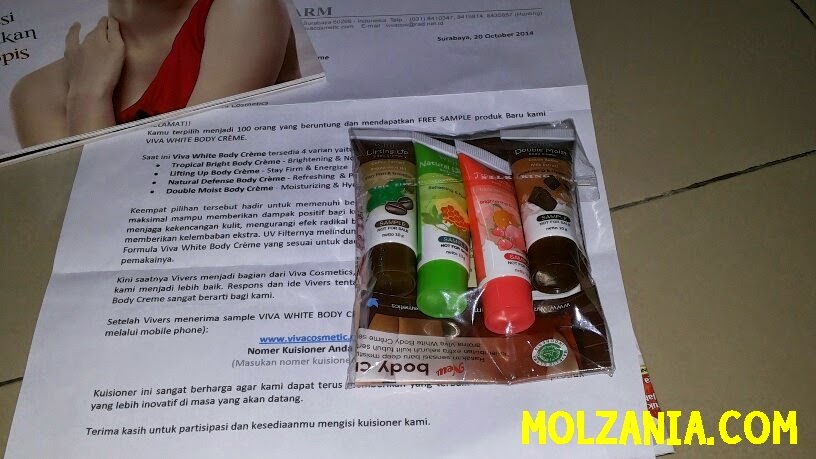 Sample Gratis Viva Body Cream