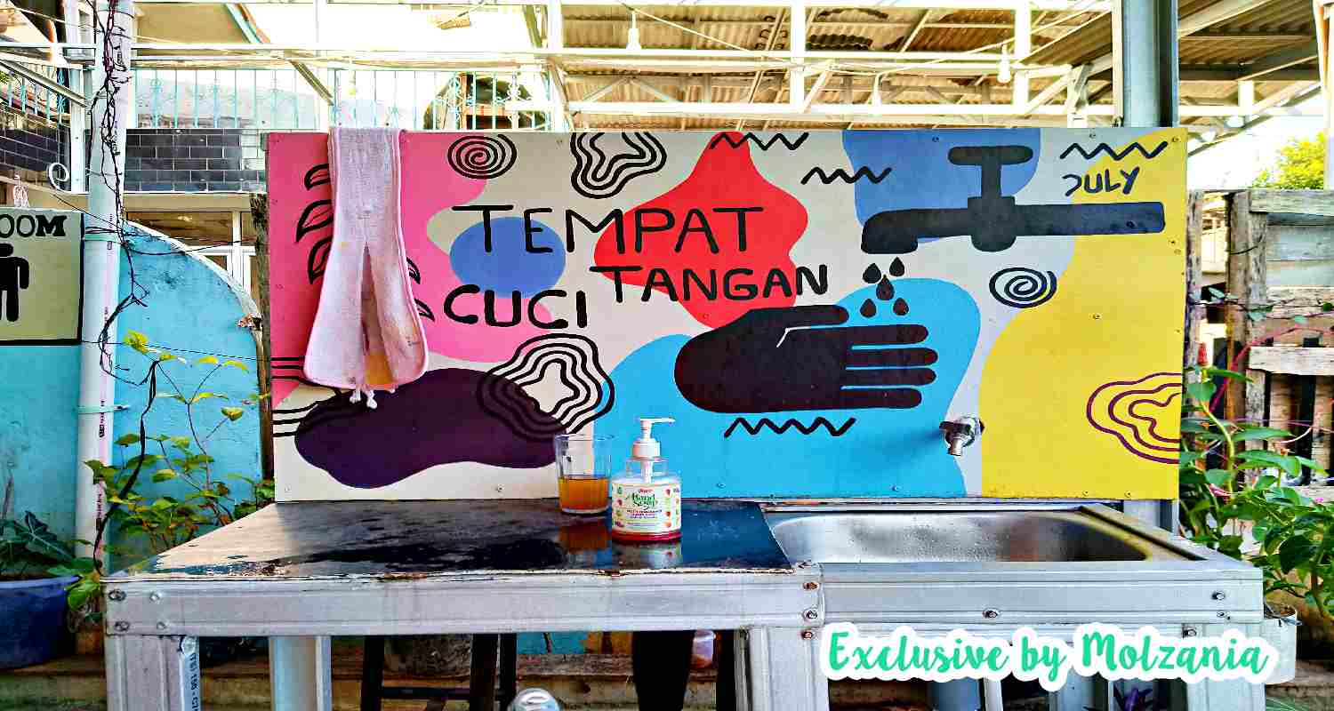 tempat cuci tangan cafe gemilau 888