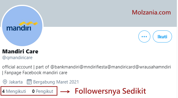 akun penipu followersnya sedikit