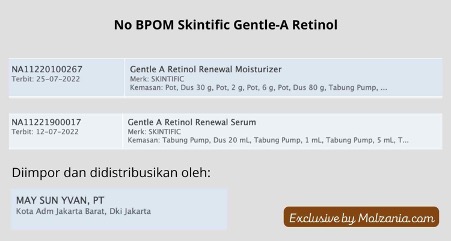 no bpom skincare skintific gentle-a retinol