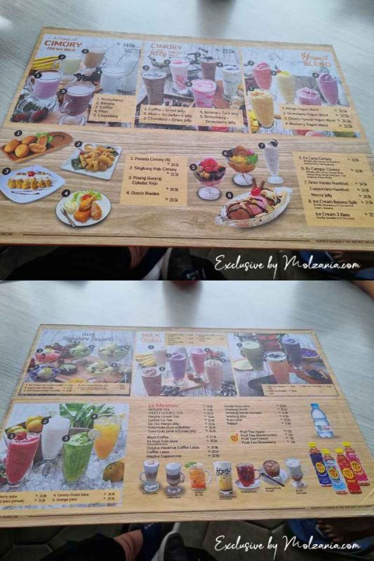 cimory mountain view menu dessert dan minuman