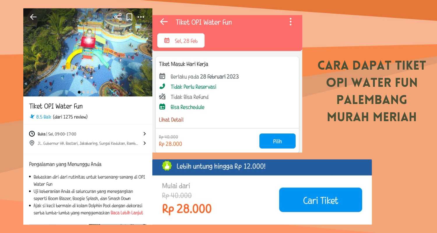 Cara Dapat Tiket OPI Water Fun Palembang Murah Meriah