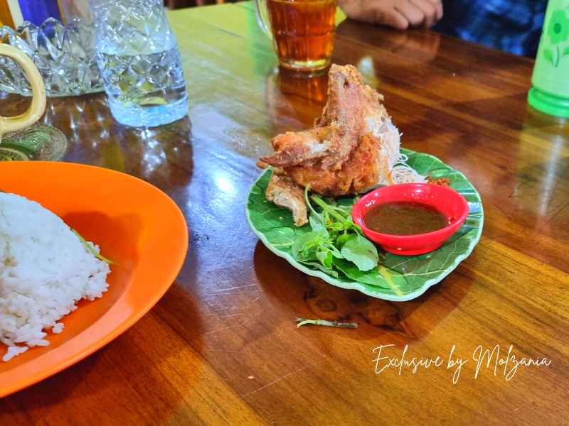 menu ayam kalasan empuk di warung makan mang udin