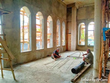 pembangunan lantai masjid