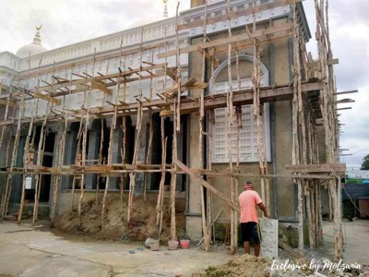 proses pembangunan masjid 1 lantai