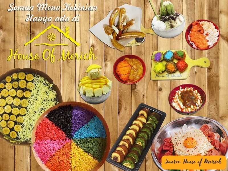 menu kue dan camilan di house of merich