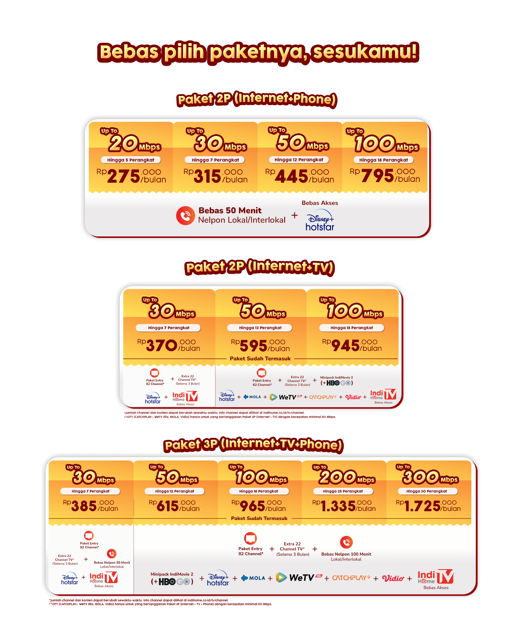 harga paket IndiHome