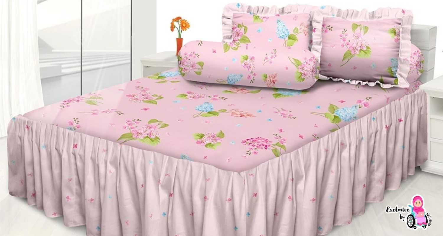 sprei motif bunga kecil