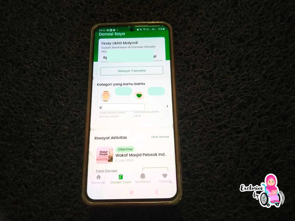 Donasi dengan aplikasi Dompet Dhuafa